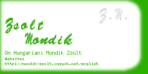 zsolt mondik business card